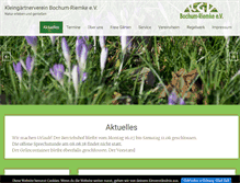 Tablet Screenshot of kgv-bochum-riemke.de